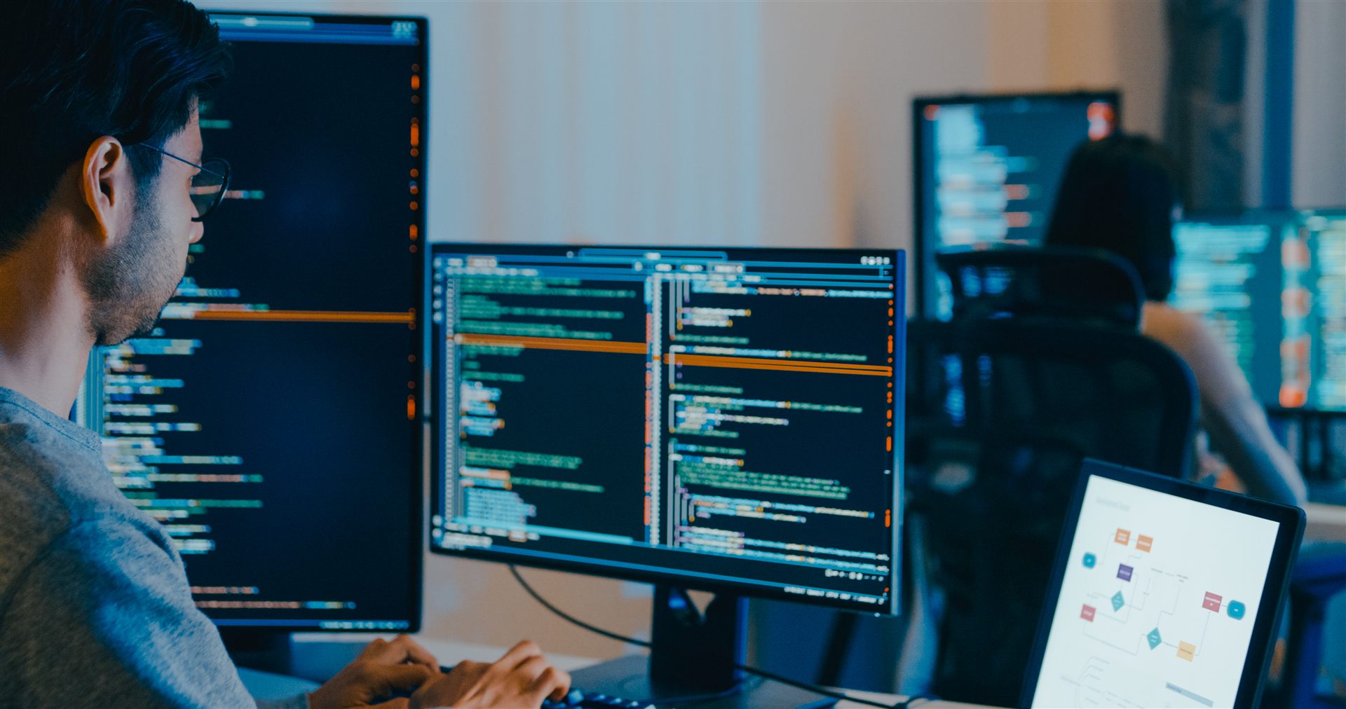 Developers coding